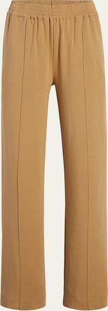 Another Tomorrow Luxe Seamed Wide-Leg Lounge Pants