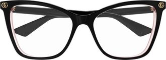 Gucci Gucci Gg1817o Linea Emblem 003 Black Pink Glasses