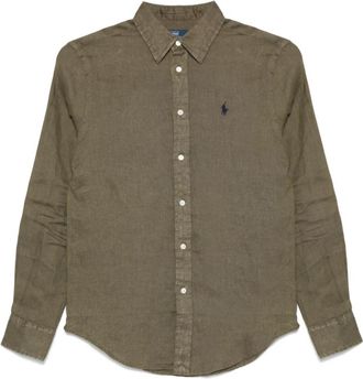 Polo Ralph Lauren Groene Overhemden voor Mannen - Dames - Overhemden - Groen - S - Overhemden