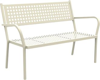 MondoViro Banco de jardín apilable de metal cobre 125x60 cm 77h