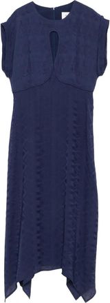 BA&SH Abito midi asimmetrico Inaia - Blu