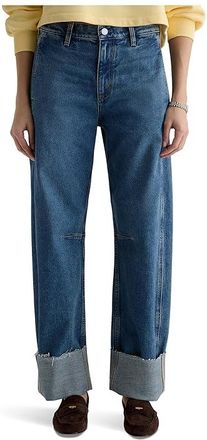 AG - Adriano Goldschmied Mercer High-Rise Cuffed Barrel Jeans in 11 Years Enrich Womens Jeans 11 Years Enrich : 26 32, Cotton/Denim