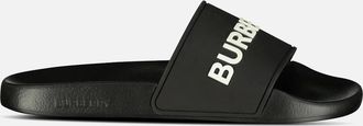Burberry Womens Burberry Logo Tech Furley Sliders Black - Size: 4