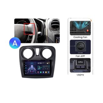 OEM Autorradio Con Funciones Mejoradas, Compatible Con Renault Logan 2 2012-2019 / Sandero 2 2014-2019, 4g 4gb-64gb