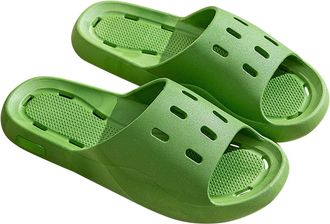 Generic Bathing Slippers Womens Quick-Drying Womens Mens Bathing Slippers with Holes Bathing Shoes Non-Slip Cloud Shoes Drain Holes Bathing Shoes Lightweight 