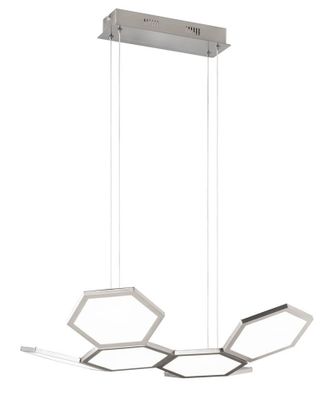 Wofi Leuchten Lampada A Sospensione Lampada A Sospensione Lampada Da Tavolo Da Pranzo Plafoniera Plafoniera, Dimmerabile, Metallo Acrilico Alluminio, 26w 3000k 2000