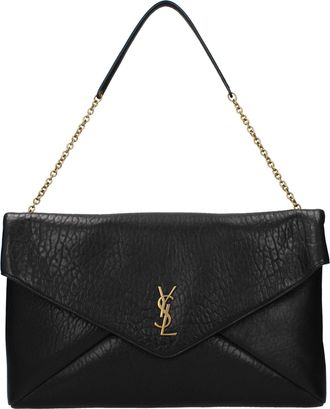 Saint Laurent Cassandre Damens Handtasche aus schwarzem Leder