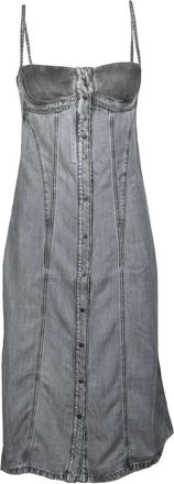 Diesel Lyocell Midi Dress - Grey