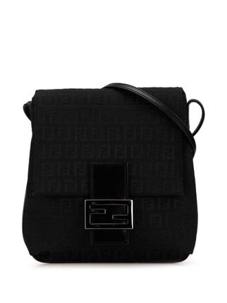 Fendi 2000-2010 Zucchino Canvas crossbody bag - Black