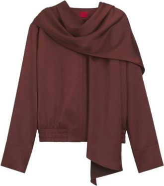 HUGO BOSS Hugo - Giacche > Giubbotti Bomber - - Blouses & Shirts - Donna - Marrone - S