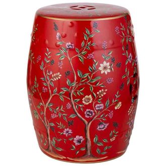 Wanderlust Deco Taburete de ceramica rojo d33x44.5