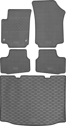 OEM Juego De Alfombrillas De Goma Para Skoda Citigo Hatchback (octubre De 2011 A 2019) + Alfombrilla Para El Maletero