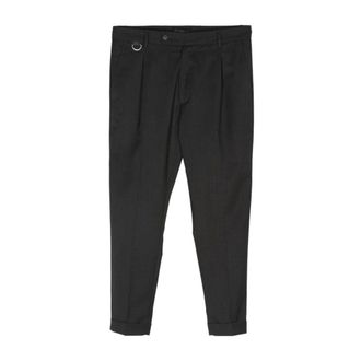 low brand Slim-fit Trousers, male, Black, Size: W32 Casual Trousers