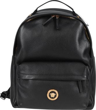 Versace Medusa Black Leather Backpack Bag (Pre-Owned)