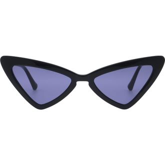 Florence By Mills 54mm Cat Eye Sunglasses in Gloss Black at Nordstrom Rack