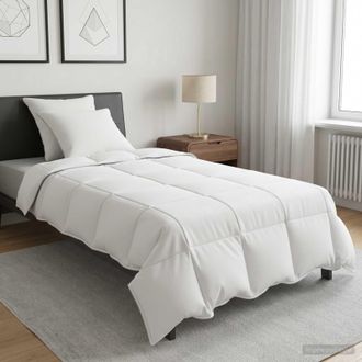 vidaXL Vidaxl Set Duvet E Cuscino Da Letto 3 Pz 140 X 220 Cm Inverno Bianco