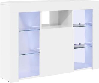 vidaXL Corner LED TV Cabinet High gloss White 104 x 40 x 68 cm vidaXL