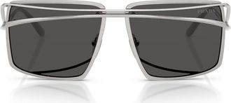 Prada 58mm Irregular Sunglasses in Silver Vintage /Dark Grey at Nordstrom