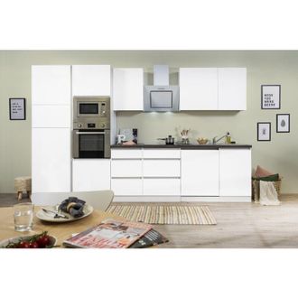Respekta Cucina blocco cucina blocco cucina senza maniglie bianco Lorena 345 cm Respekta