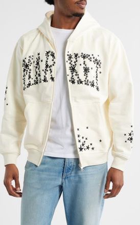 Market Galaxy Arc Embroiered Zip Hoodie in Unbleached Cotton at Nordstrom, Size X-Large