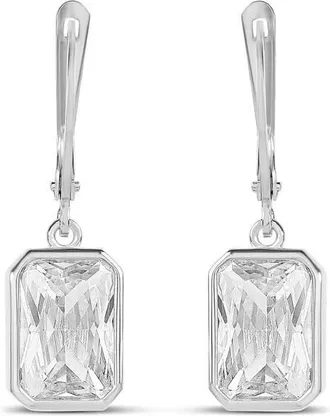 SHYMI Victorian Style Emerald Cut Drop Earrings in Silver at Nordstrom