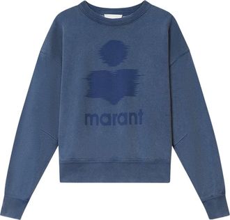 Isabel Marant Mobyli logo sweatshirt - women - Cotton/Polyester - 34 - Blue
