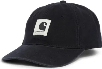 Carhartt Work in Progress Logo Patch Adjustable Cotton Canvas Ball Cap in Black/stone at Nordstrom