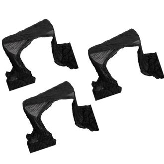 OEM Juego De 3 Manteles De Muselina Texturizada, Ideales - Negro