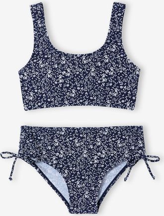 Vertbaudet M&auml;dchen Bikini mit Raffungen marine
