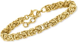 Ross-Simons Italian 14kt Yellow Gold-Plated Byzantine Bracelet