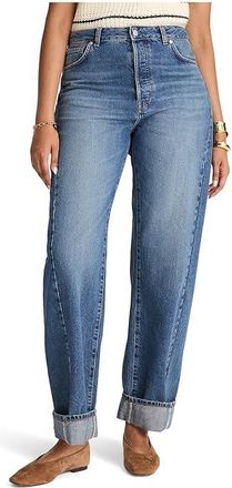 Madewell Pieced Barrel With Cuff In Mosby Wash Womens Jeans Mosby Wash : 26 31, Cotton/Denim