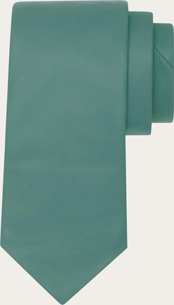 Ferragamo Men Nappa leather tie Green