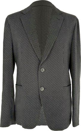 Giorgio Armani Single-breasted Blazer in Black Wool