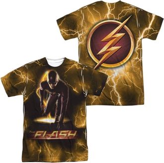 Gildan The Flash Bolt (Front/Back Print) Short Sleeve Adult Poly Crew Tee / T-Shirt