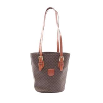 Celine Pre-owned Bucket Bags, female, Brown, Size: ONE SIZE Pre-owned Macadam PVC Coated Canvas Leather Tote Bag
