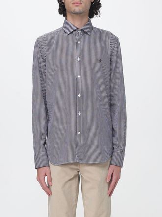 Brooksfield Striped Cotton Slim Fit Shirt with French Collar