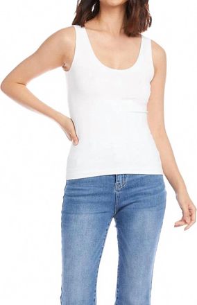 Karen Kane Scoop Tank In White