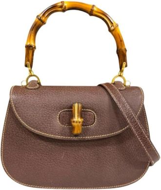 Gucci Pre-owned Handbags, female, Brown, Size: ONE SIZE Pre-owned Bamboo Shoulder Bag