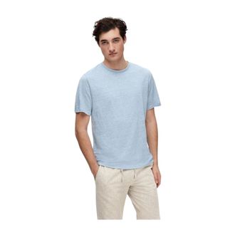 Selected Heren, Tops, Blauw, Maat: 2XL Linnen