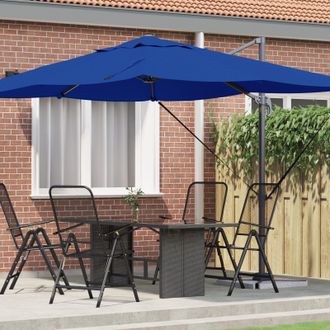 Berkfield Home Azure Blue Cantilever Umbrella Azure Blue