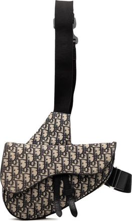 Dior Pre-owned Dior Oblique Canvas Saddle Crossbody 02-BO-0199