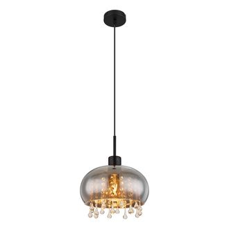 Globo Lighting L&aacute;mpara Colgante - Corry - Negro - Vidrio Vidrio Ahumado - Globo
