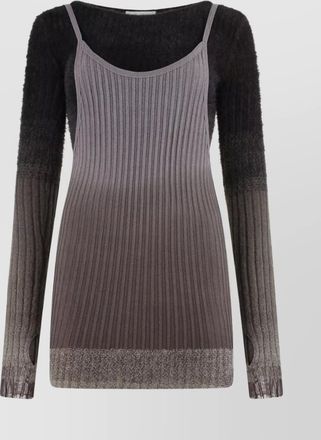 The Attico knit dress with ribbed texture and gradient design