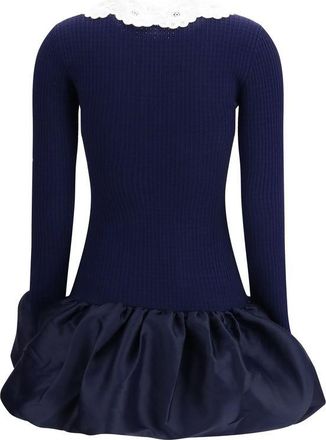 Self Portrait Womens Blue Viscose Cocktail Dress