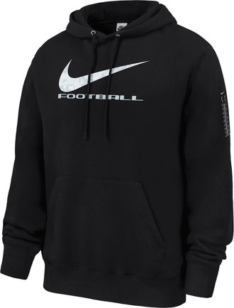Nike Mens Club Football Fleece Pullover Hoodie in Black | M31233P482NKFB-BLK