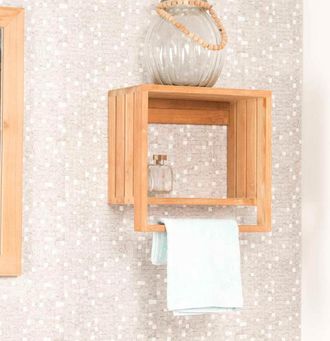 Wanda Collection Toallero Balda De Pared De Teca Chlo&eacute;