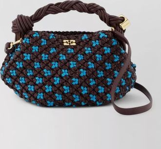 Ganni bou mini braided shoulder bag