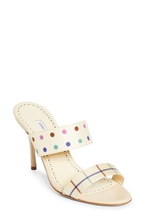 Manolo Blahnik Ralotapla Slide Sandal in Dark Cream at Nordstrom, Size 10.5Us