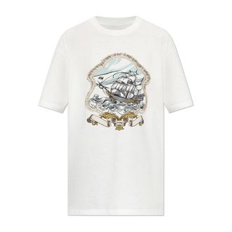 Etro T-shirt in cotone con stampa - - Tops - Donna - Bianco - S