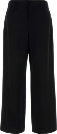 Max Mara Festa Pant - Dames - Wijde Broeken - Zwart - S - Wol - Broeken